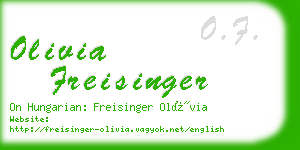 olivia freisinger business card
